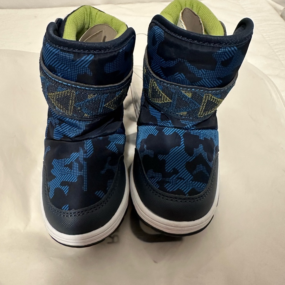 NEW OVO Kids Blue and Green Patterned Boots